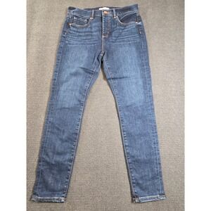 Loft Skinny Jeans Women Size 8P 29 Dark Wash High Rise Stretch Denim